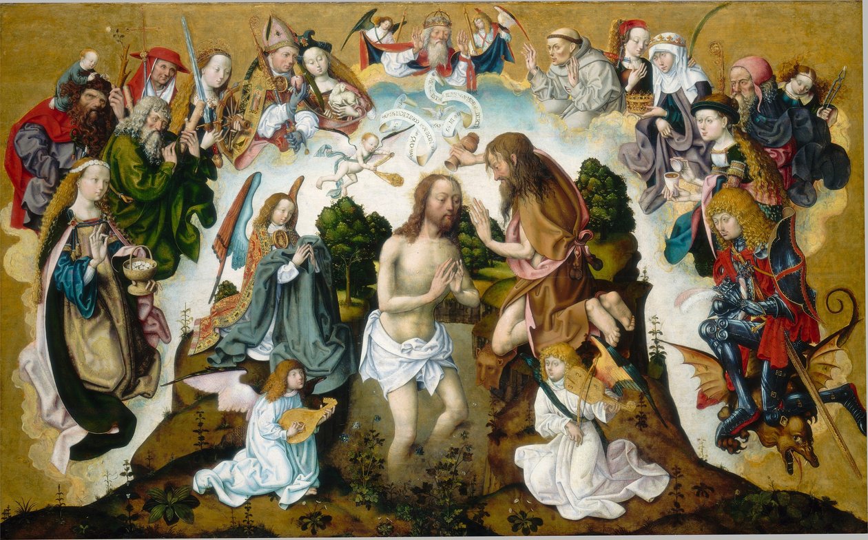Chrzest Chrystusa autorstwa Master of the Saint Bartholomew Altarpiece