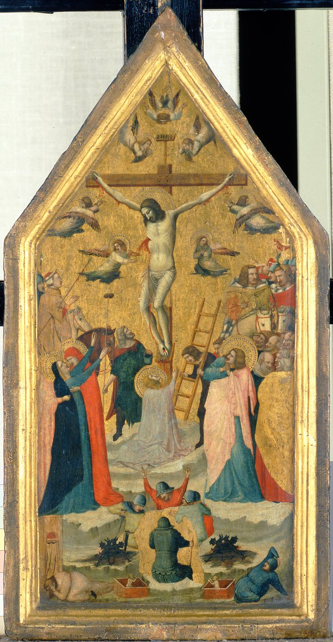 Ukrzyżowanie Chrystusa (tempera na płycie) autorstwa Master of the School of Rimini