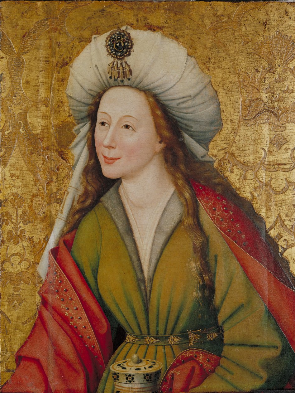 Maria Magdalena, ok. 1450 (olej na płótnie, przyklejony do płyty) autorstwa Master of the Sterzing Altarpiece