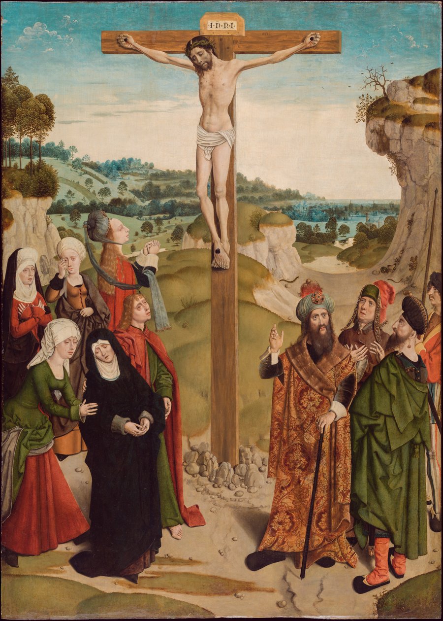 Ukrzyżowanie, ok. 1485 (tempera na panelu) autorstwa Master of the Tiburtine Sibyl