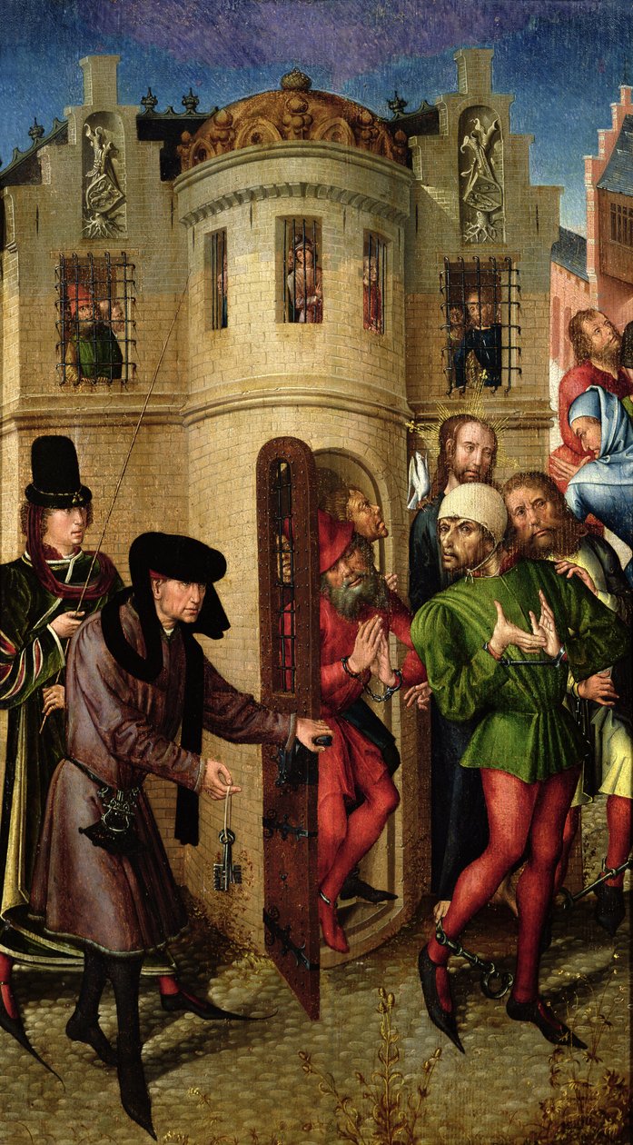 Wyzwolenie więźniów, ok.1470 autorstwa Master of the View of St. Gudule