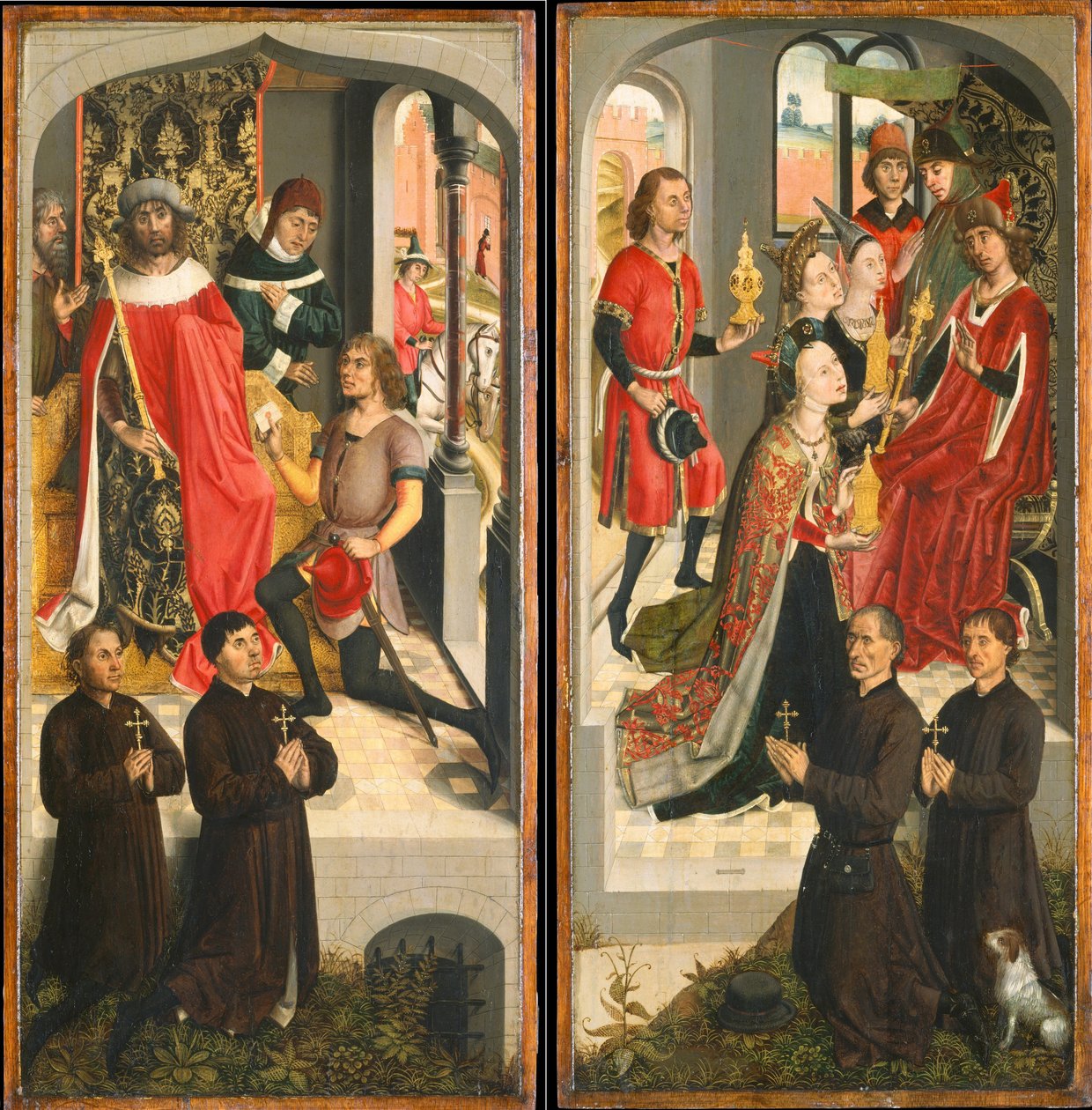 Skrzydła tryptyku autorstwa Master of the legend of St. Barbara