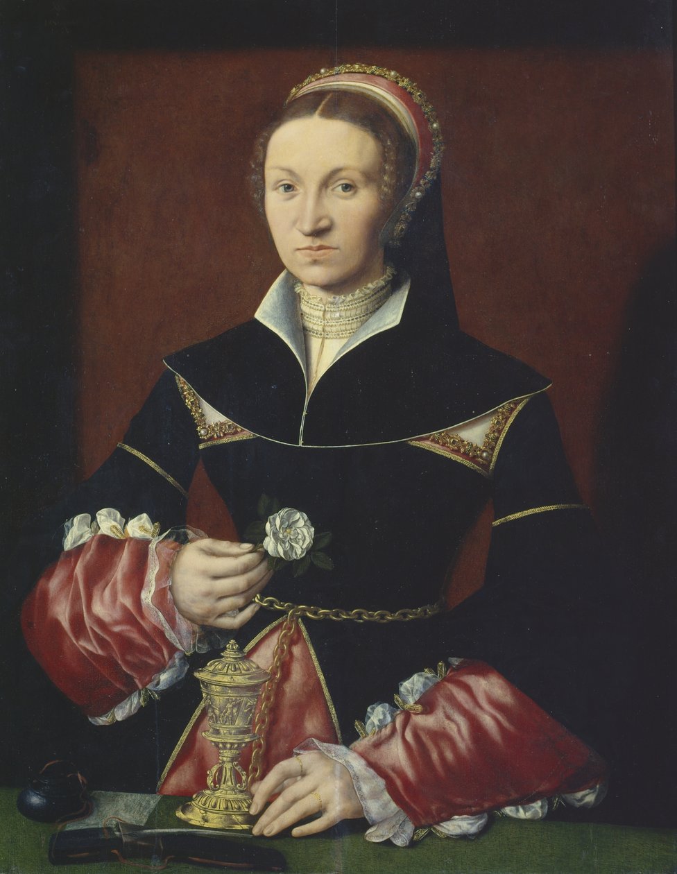 Portret damy, 1536 autorstwa Master A.W.