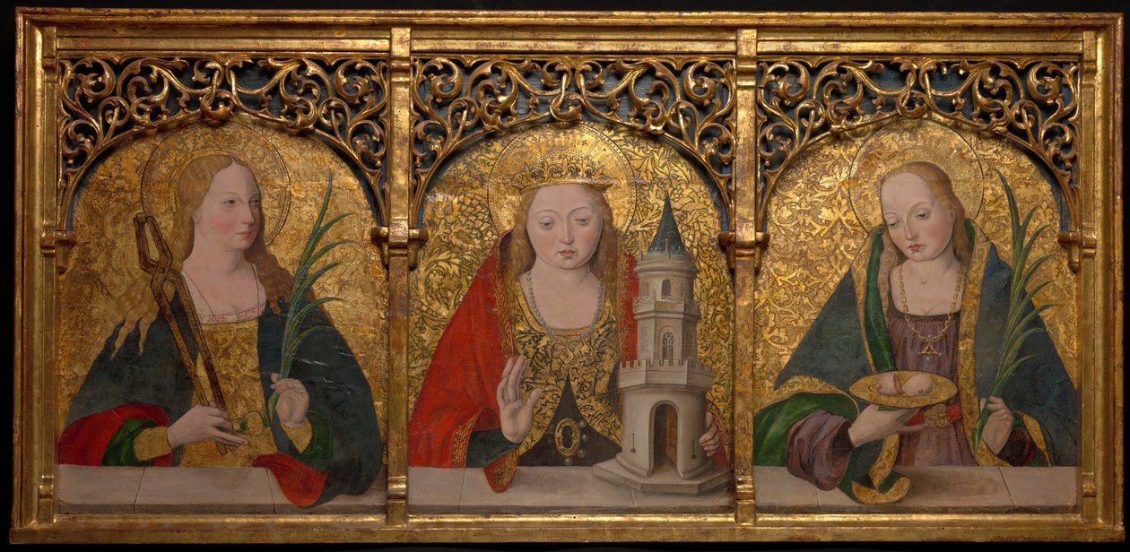 Święci Apollonia, Barbara i Agata, 14901500. autorstwa Master Alejo