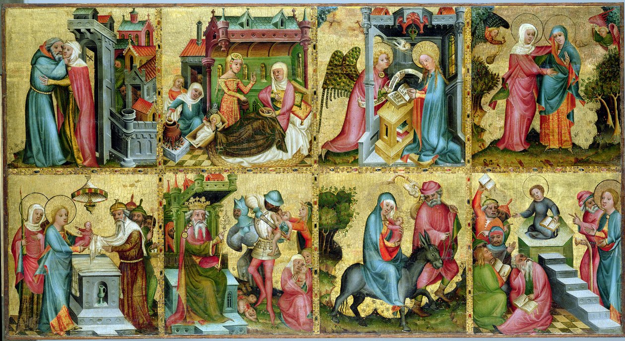 Buxtehude altorius, centrinis skydas, 1400-10 (tempera ant skydo)poli autorstwa Master Bertram of Minden