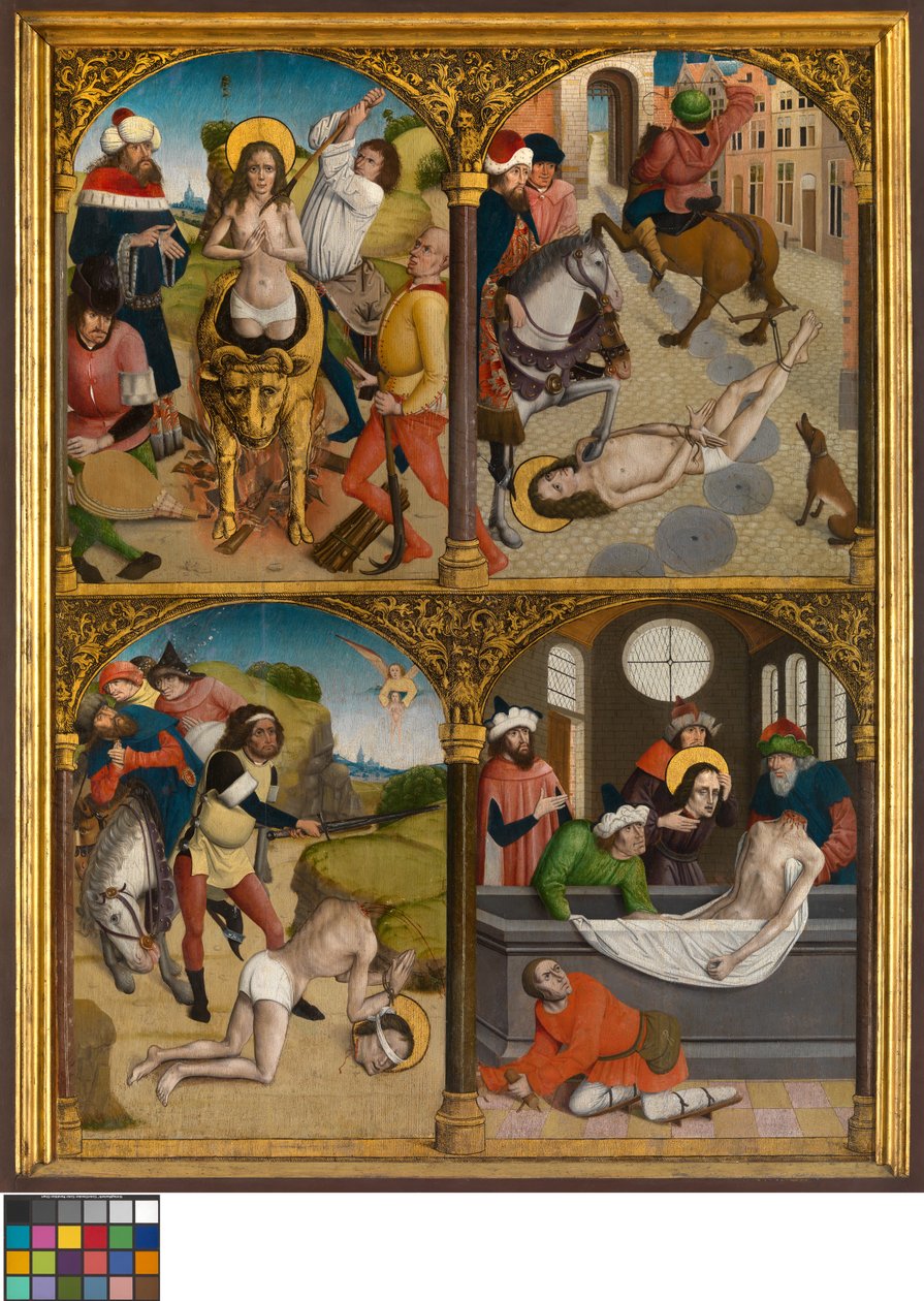 Legenda św. Jerzego, ok. 1500-10 (olej na desce) autorstwa Master Bruges