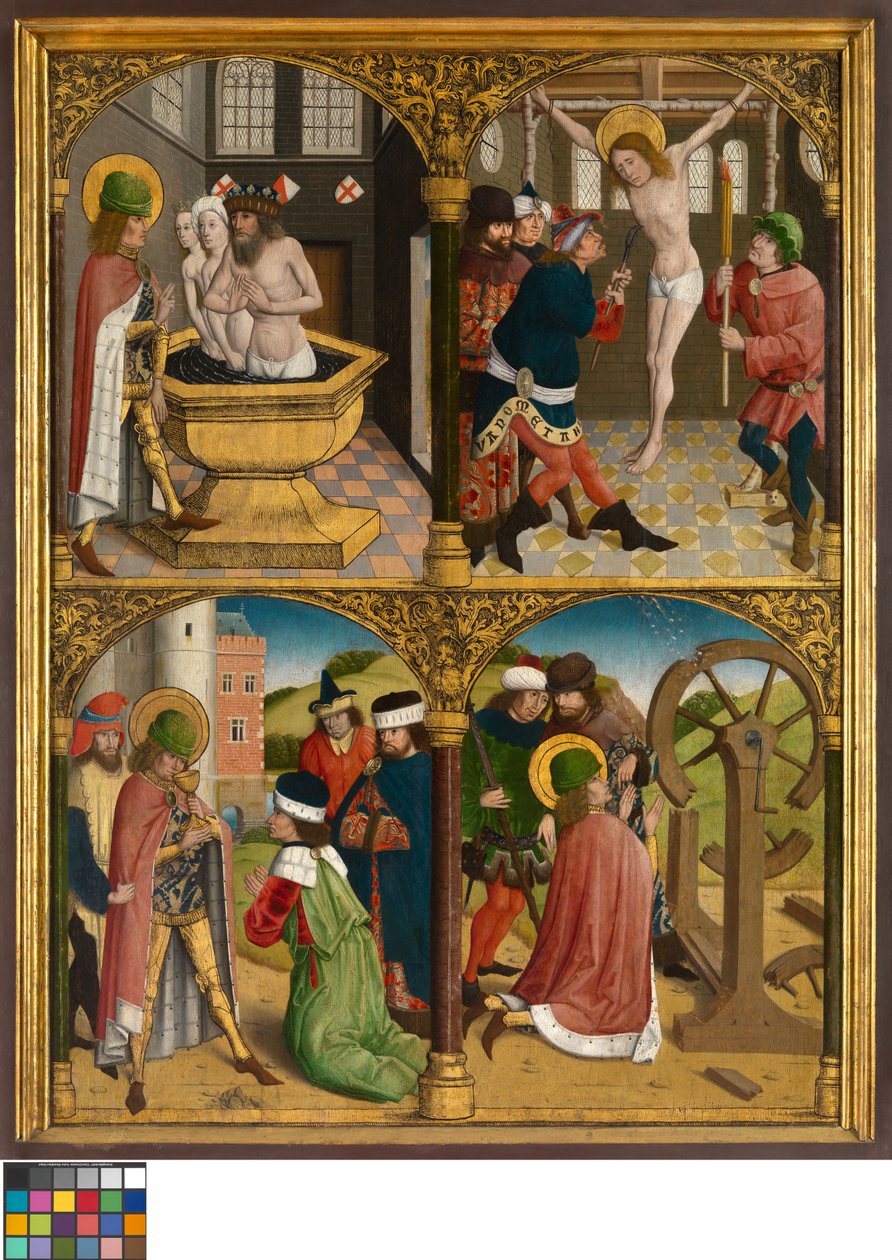 Legenda św. Jerzego, ok. 1500-10 (olej na desce) autorstwa Master Bruges