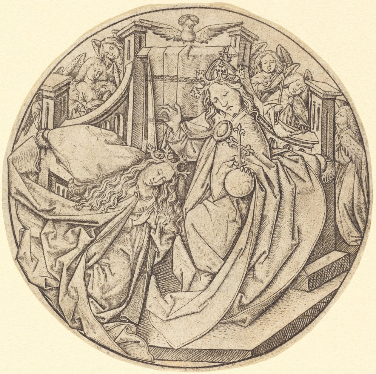 Chrystus błogosławi Dziewicy autorstwa Master E.S.
