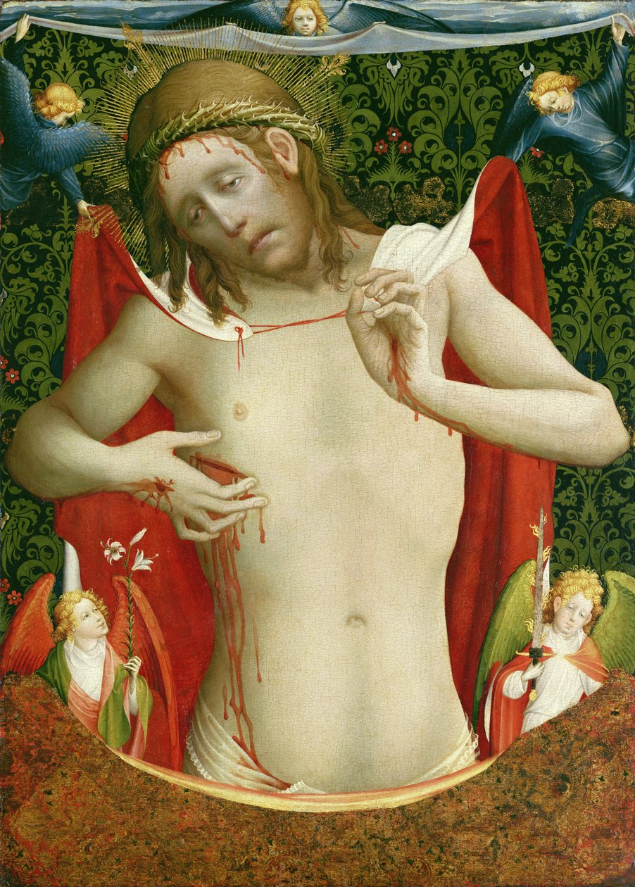 Ecce Homo, ok. 1435 (tempera i olej na płycie) autorstwa Master Francke