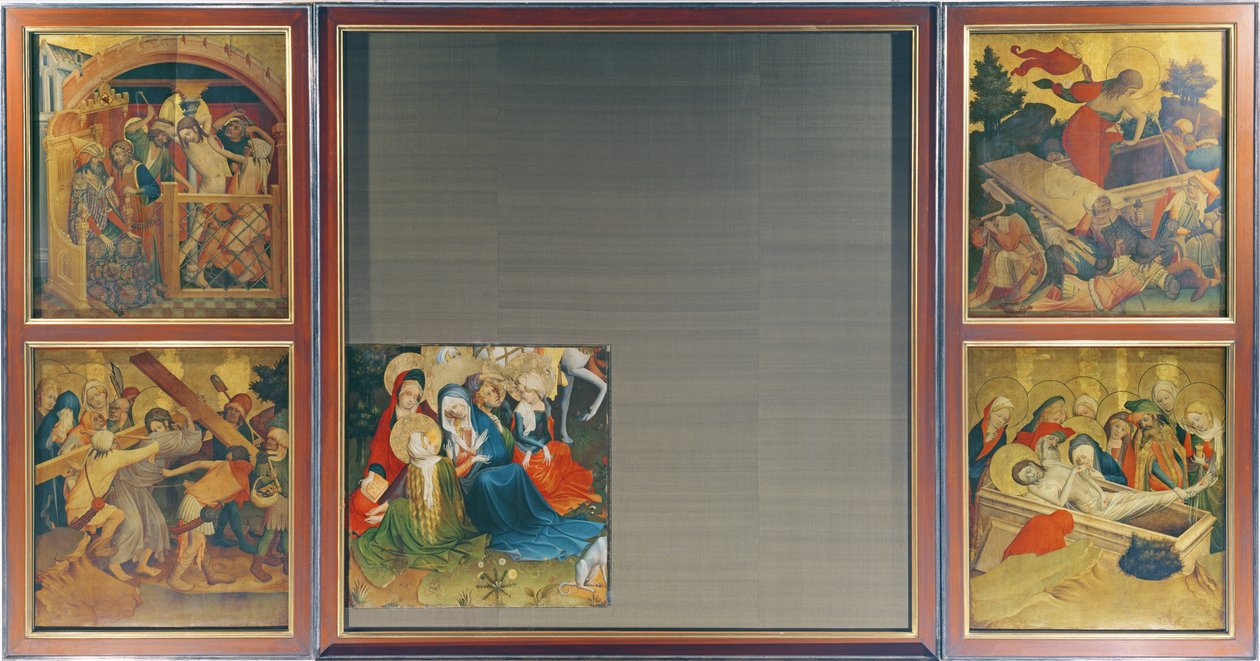 Ołtarz św. Tomasza z kościoła św. Jana w Hamburgu, rozpoczęty w 1424 r. (tempera i olej na desce) autorstwa Master Francke
