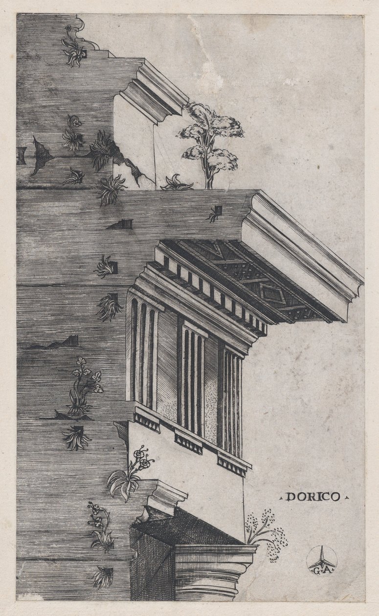 Lustro rzymskiej świetności: porządek dorycki, ca. 1537., ca. 1537 autorstwa Master GA