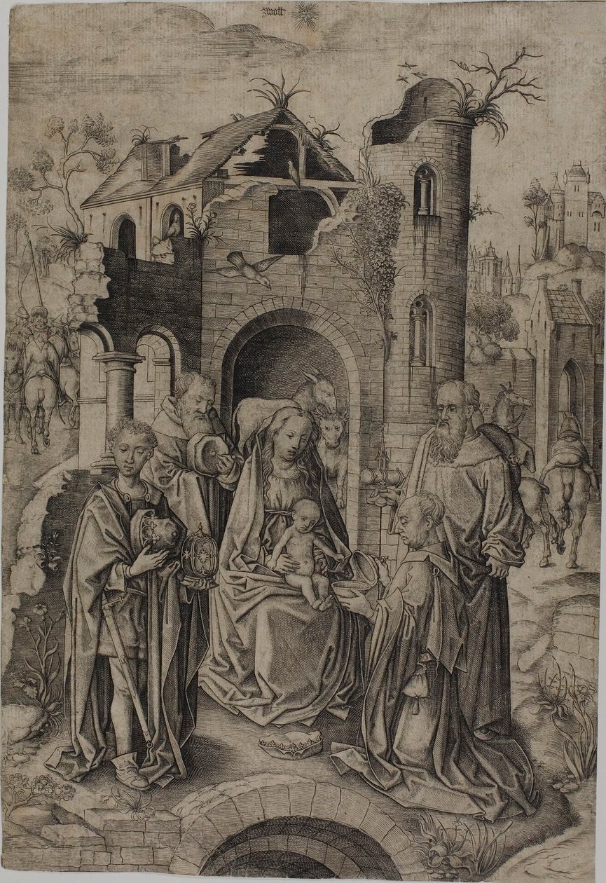 Pokłon Trzech Króli autorstwa Master I.A.M. of Zwolle