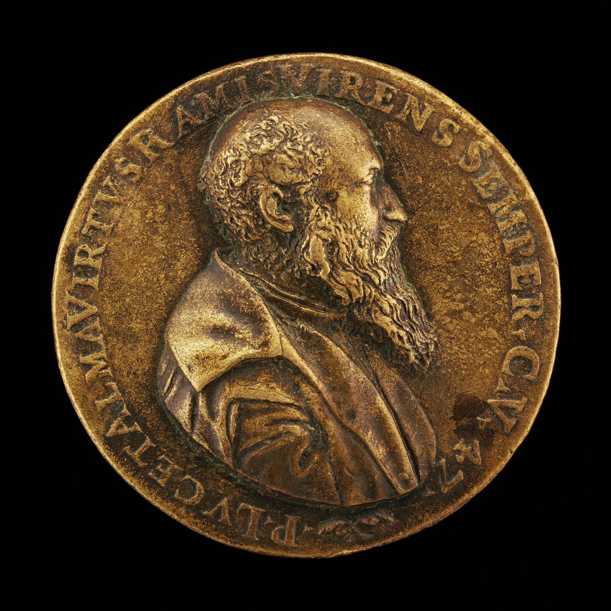 Pietro Lauro, ur. 1508, Modeński Poeta i Uczony [awers], 1555. autorstwa Master I.A.V.F.
