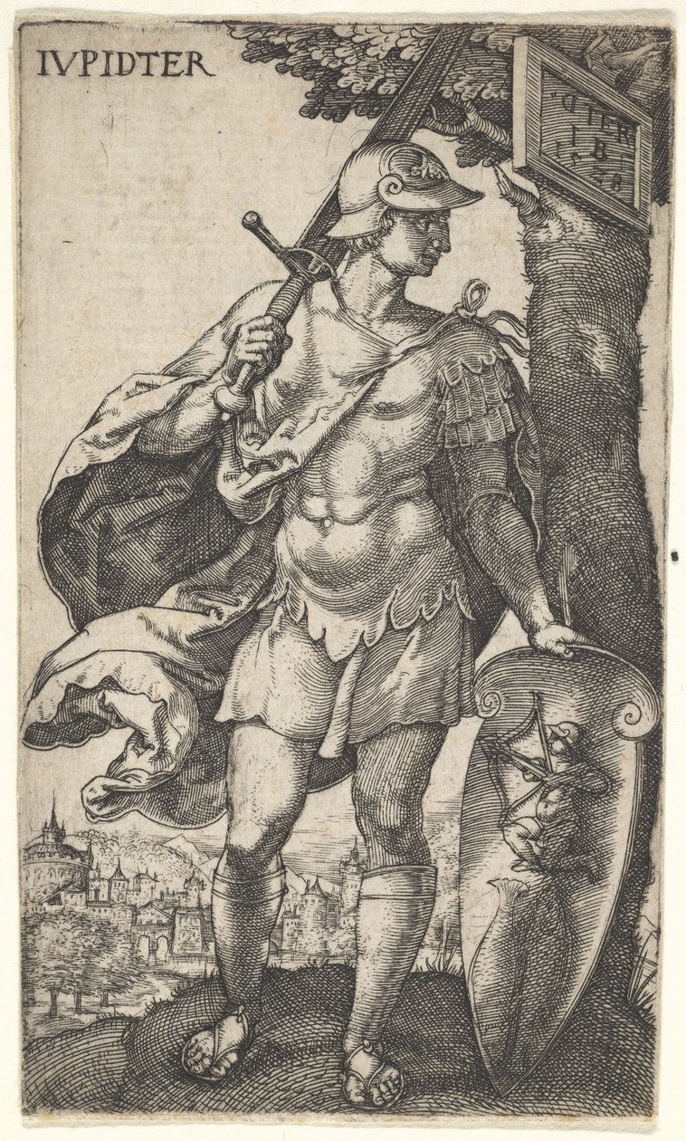 Jowisz z Bogów, którzy przewodniczą planetom, 1528. autorstwa Master I.B.