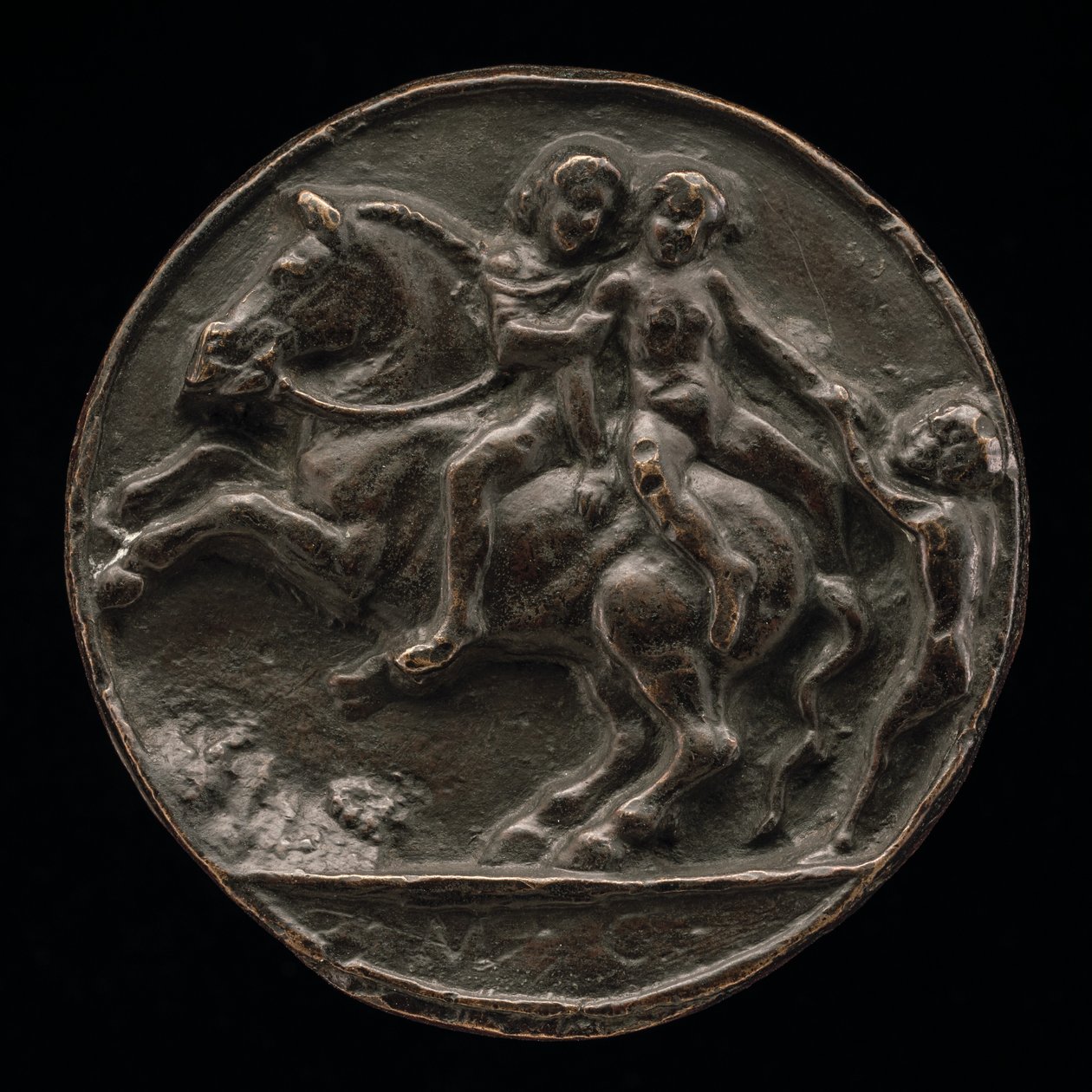 Nimfa zabrana przez jeźdźca, 1500. autorstwa Master M.C.