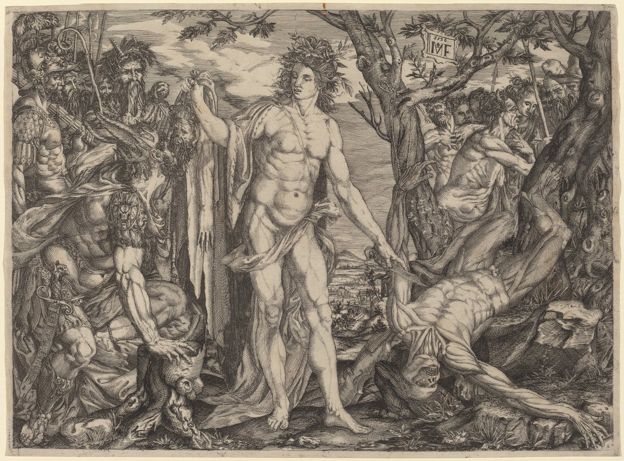 Apollo i Marsjasz autorstwa Master MF