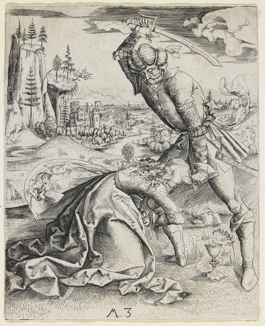 Ścięcie św. Barbary, ok. 1501 autorstwa Master MZ
