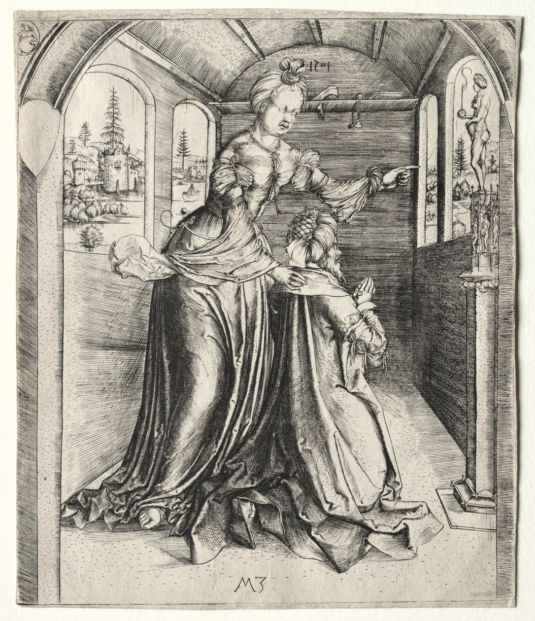Salomon czczący bożki, 1501. autorstwa Master MZ