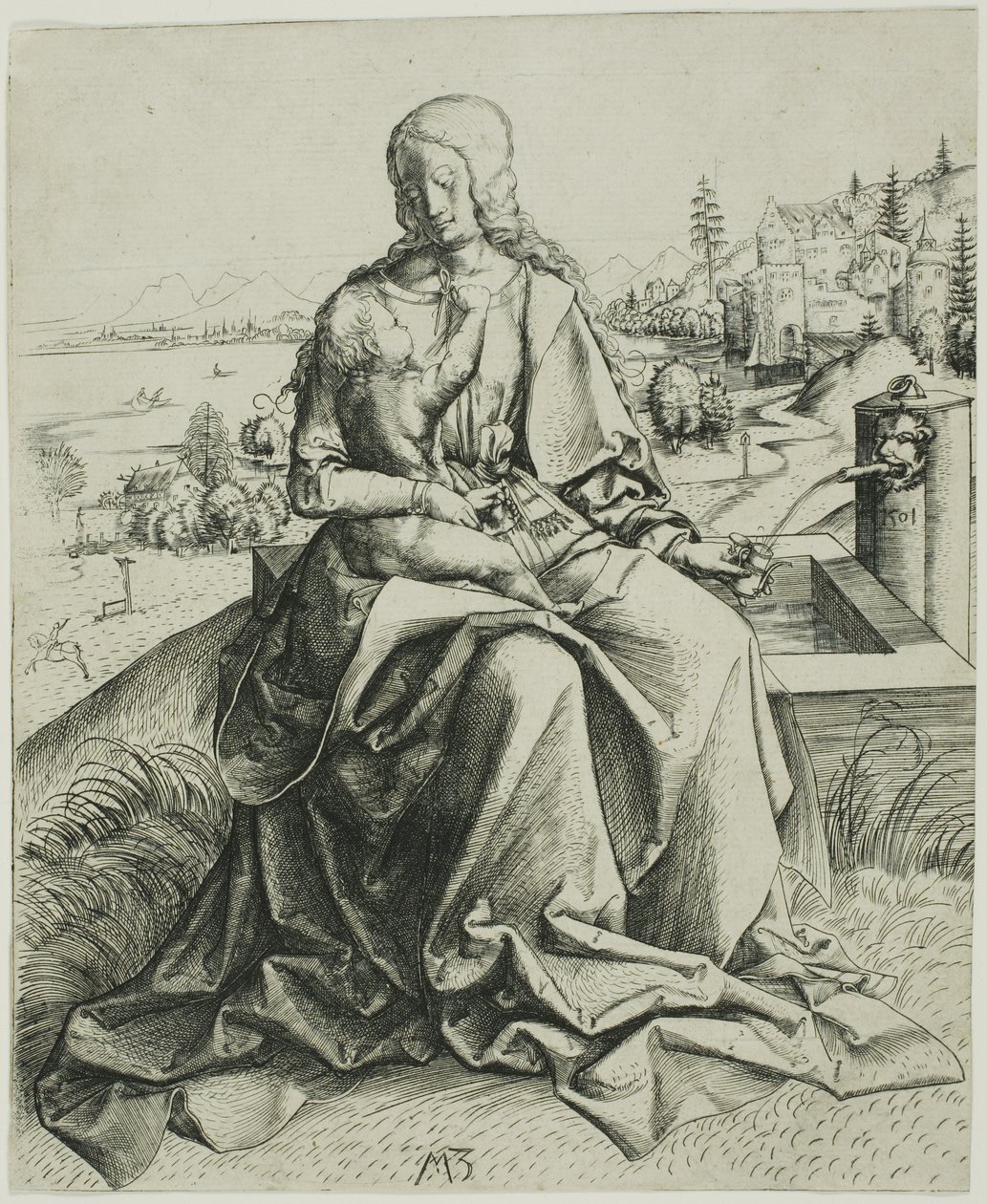 Madonna przy fontannie autorstwa Master MZ