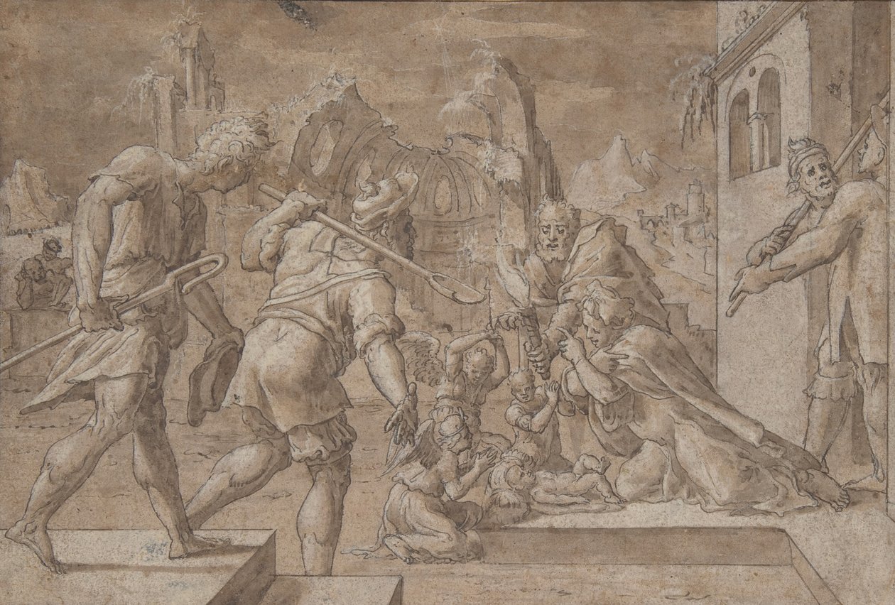 Adoracja pasterzy ok. godz. 1549-50. autorstwa Master Of The Liechtenstein Adoration