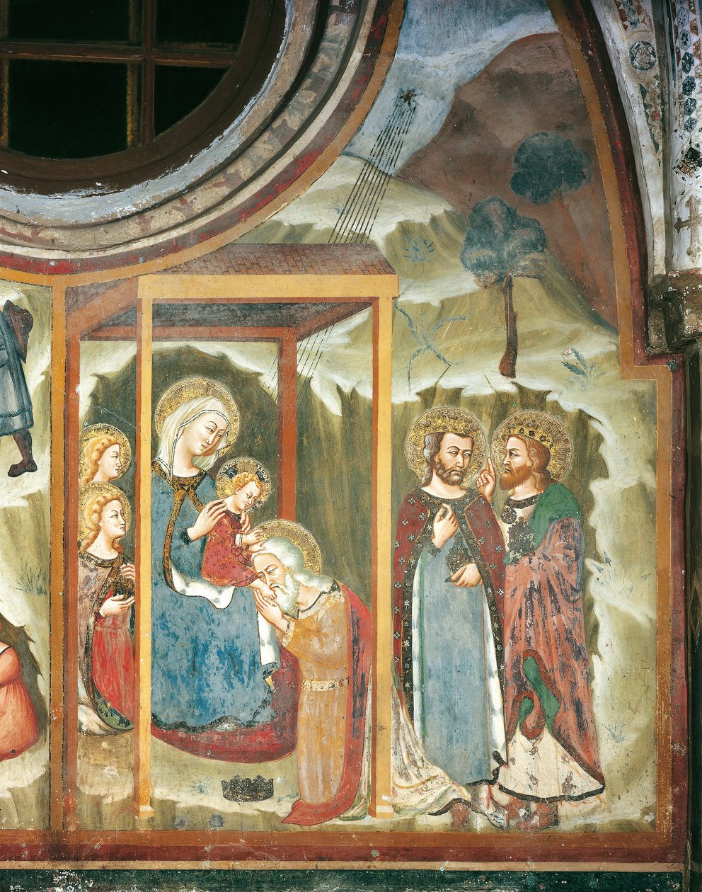 Pokłon Trzech Króli (fresk) autorstwa Master Trecentesco of Sacro Speco School