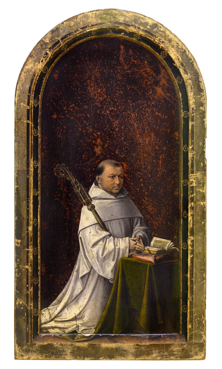Dyptyk Robrechta de Clercq, opata Ter Duinen, ok. 1499 r. (olej na desce) autorstwa Master of 1499