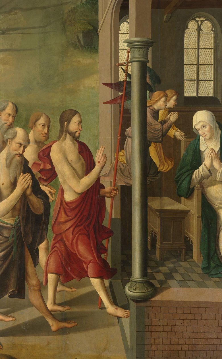 Tablica ołtarza ze sporem z lekarzami, na odwrocie jest Ukazanie się Chrystusa Matce autorstwa Master of Alkmaar (attributed to)