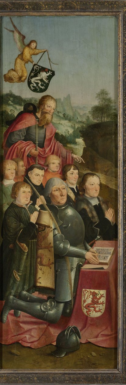 Panel pamięci z ośmioma portretami mężczyzn autorstwa Master of Alkmaar