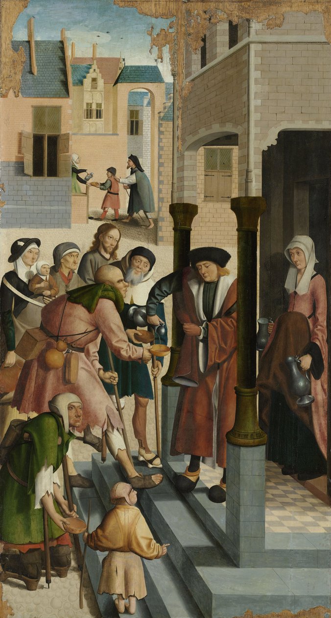 Siedem uczynków miłosierdzia: Napoić spragnionych, 1504 autorstwa Master of Alkmaar