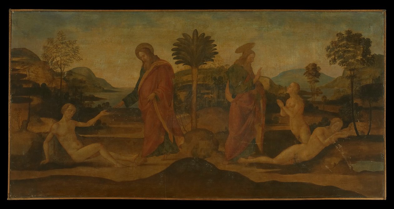Stworzenie Adama i Ewy autorstwa Master of Apollo and Daphne