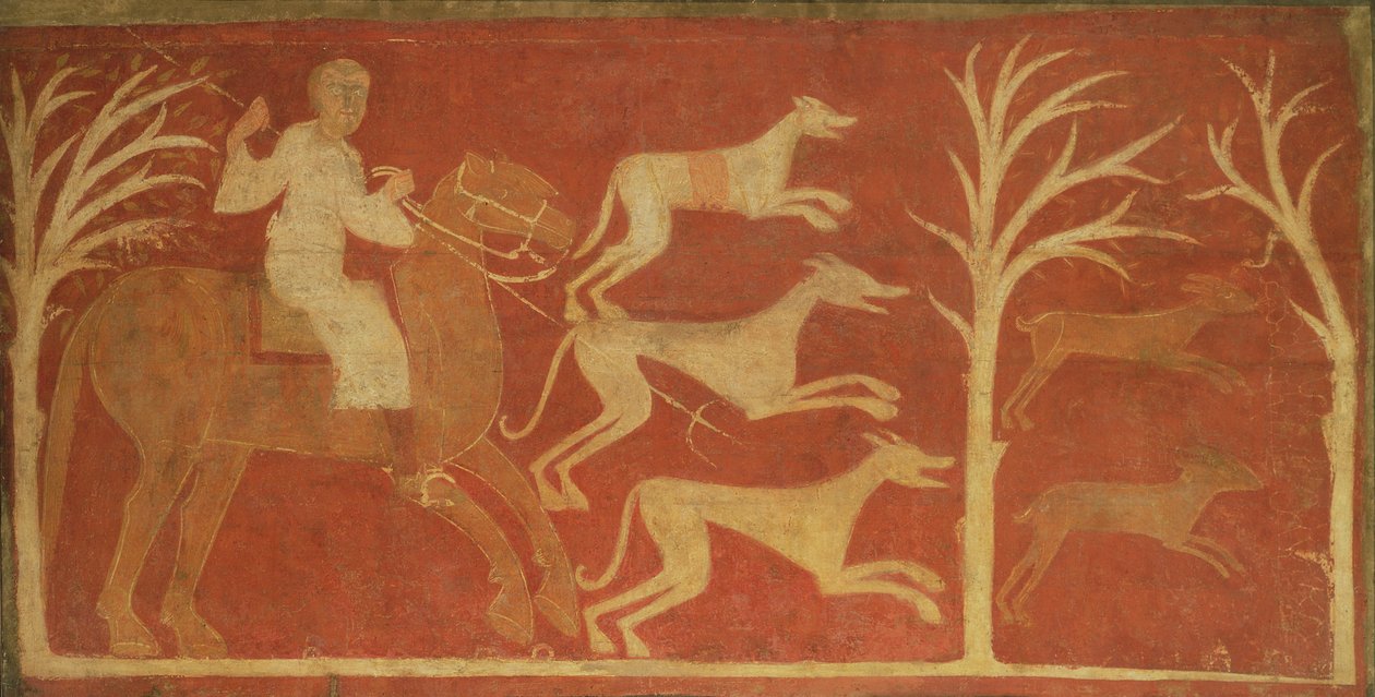 Łowca (fresk przeniesiony na płótno) autorstwa Master of Berlanga