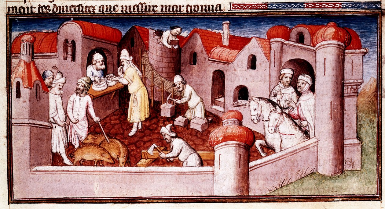 Scena z Księgi cudów Marco Polo..., początek XV wieku autorstwa Master of Boucicaut