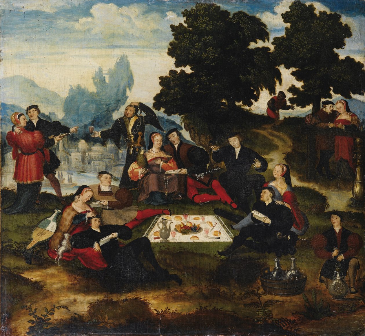 Śniadanie na trawie, ok. 1535-1540 autorstwa Master of Brunswick,