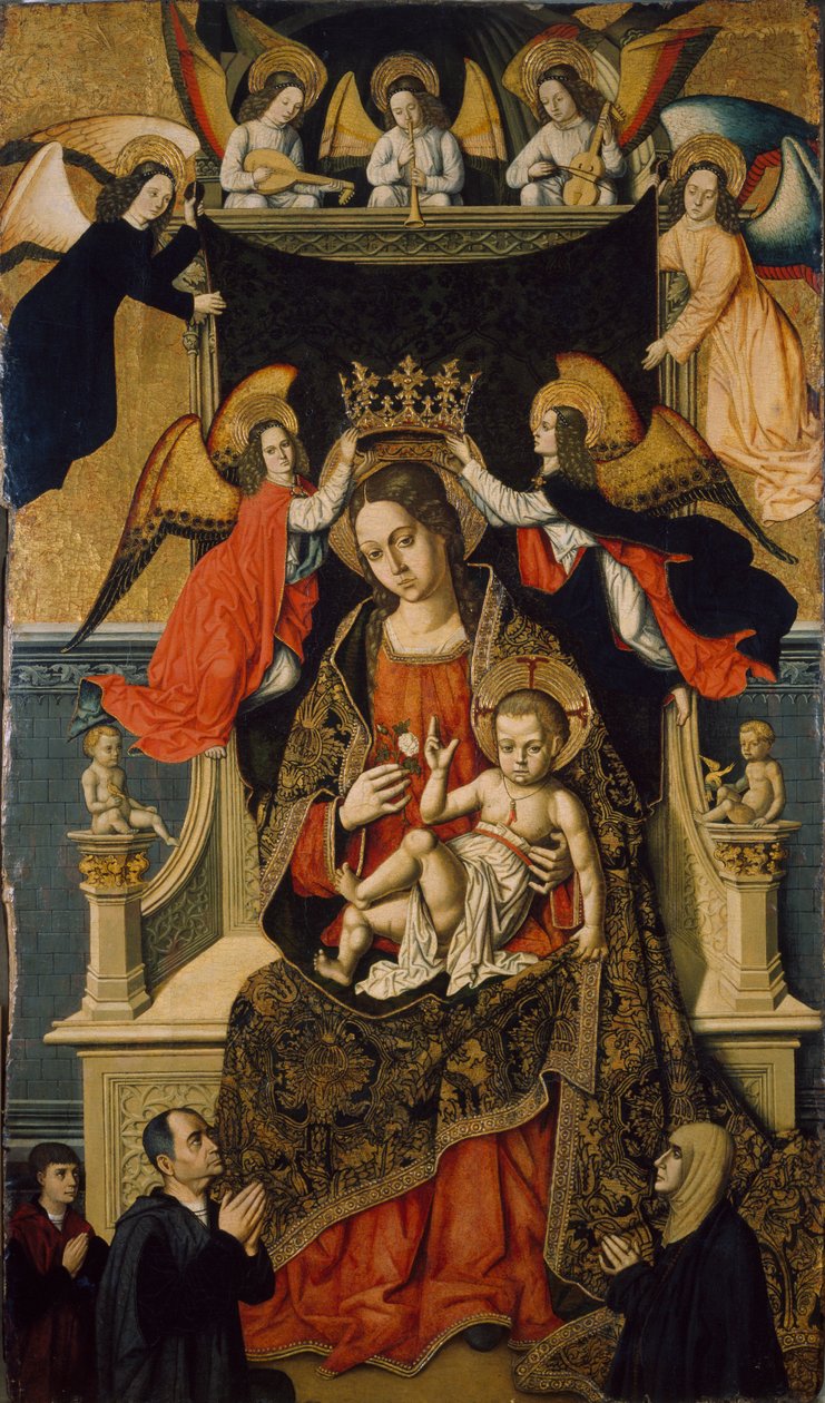 Dziewica i Dzieciątko z Aniołami i Darczyńcami, 1475-1500 autorstwa Master of Castelsardo