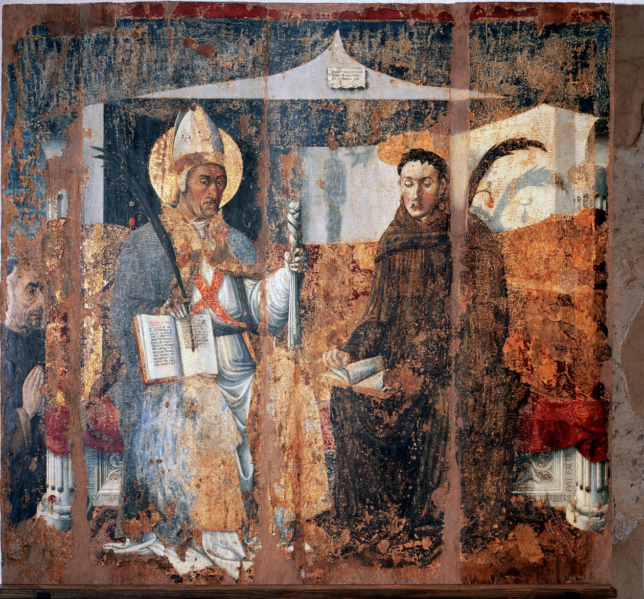 Św. Eleuteriusz z Tournai i św. Placyd (Fresco autorstwa Master of Cesio