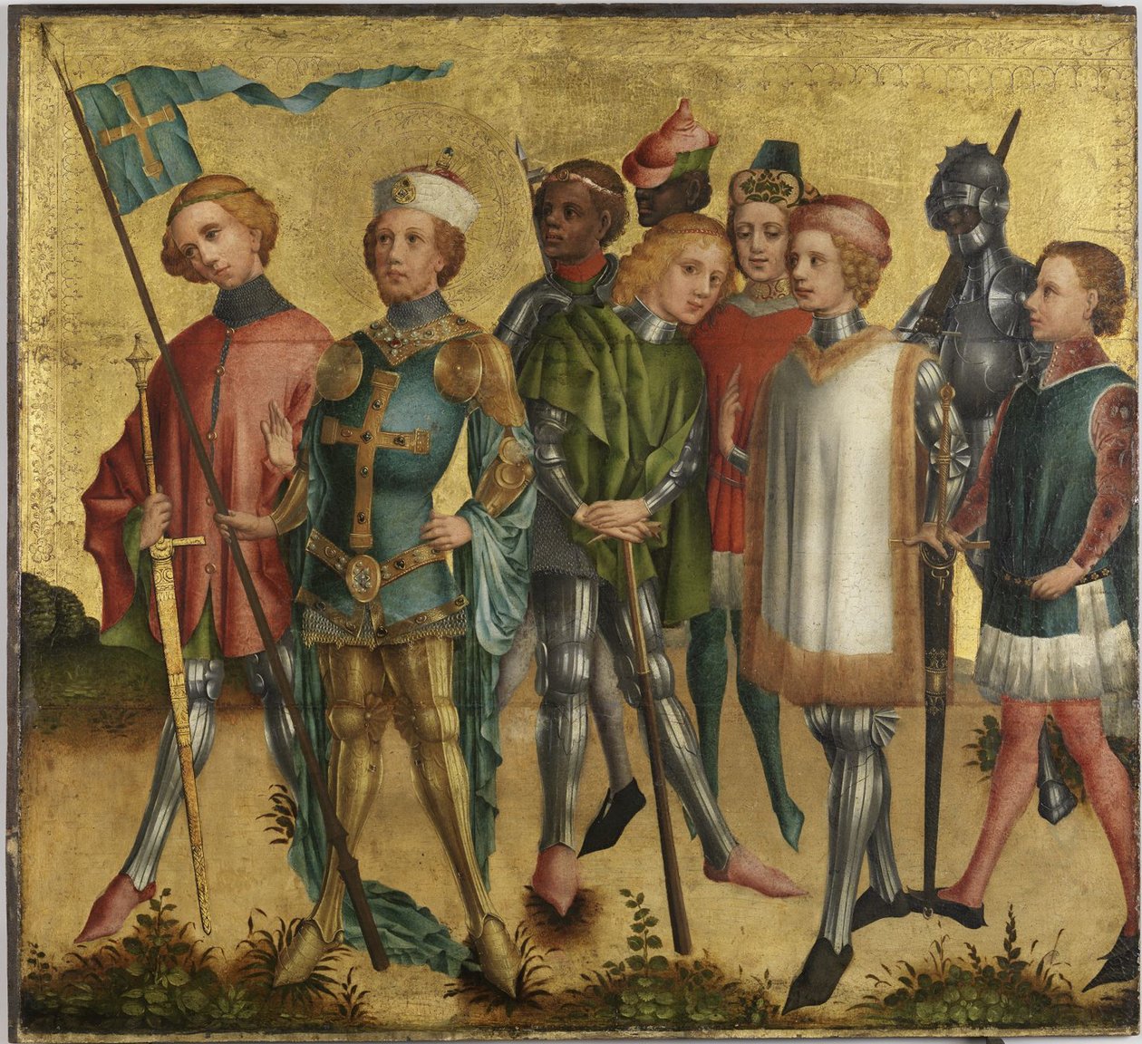 Święty Gereon z Kolonii z żołnierzami, ok. 1460 autorstwa Master of Cologne