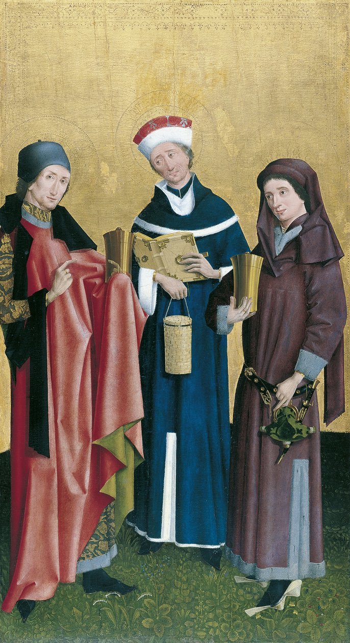 Święci Kosma, Damian i Pantaleon autorstwa Master of Cologne