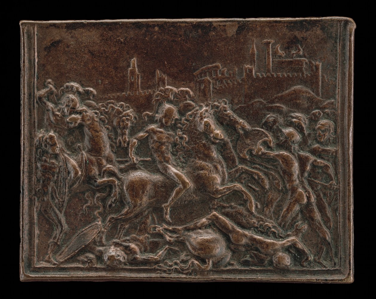 Coriolanus w bitwie przed Rzymem. autorstwa Master of Coriolanus
