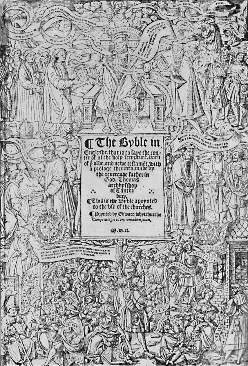 „Strona tytułowa Wielkiej Biblii, 1540, 1903” autorstwa Master of Francois de Rohan