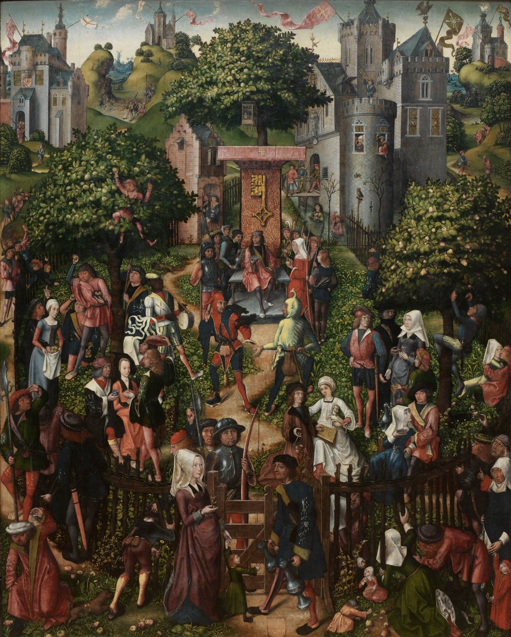 Święto łuczników (olej na desce) autorstwa Master of Frankfurt