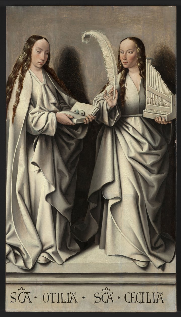 Święty Ottilia i Cecylia Panel Ołtarza Św. Anny, ok. 1503-1506 autorstwa Master of Frankfurt