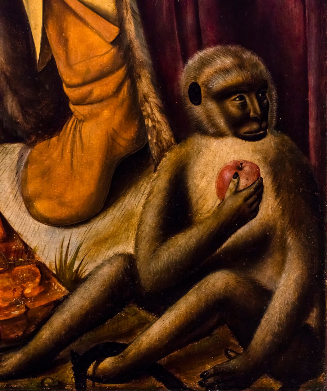 Pokłon Trzech Króli, ok. 1510 (tempera i olej na drewnie (dąb)) autorstwa Master of Frankfurt