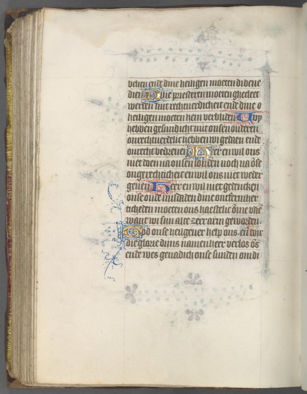 Księga godzin (użytek Utrecht): fol. 174v, tekst autorstwa Master of Gijsbrecht van Brederode