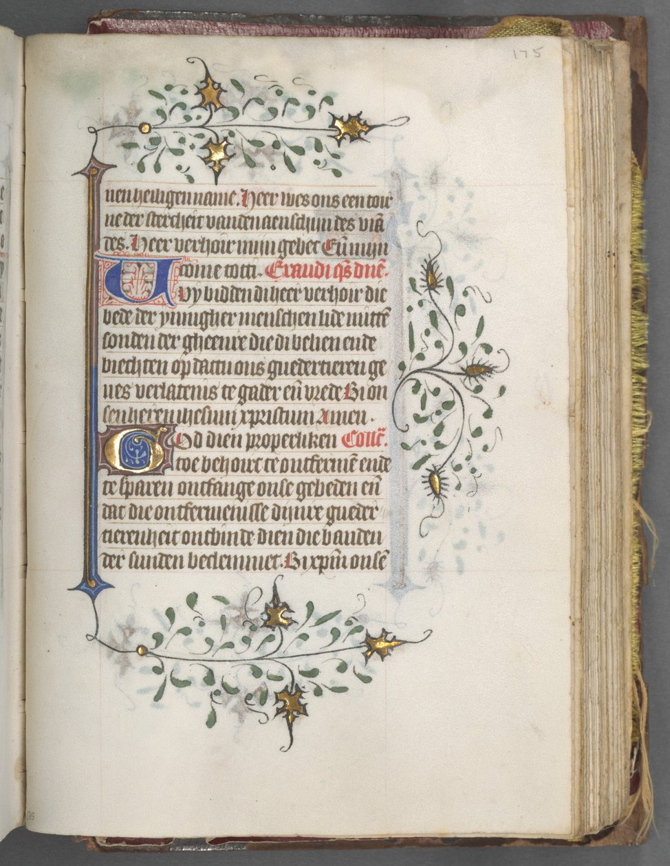 Księga godzin (użytek Utrecht): fol. 175r, tekst autorstwa Master of Gijsbrecht van Brederode