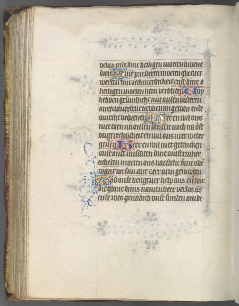 Księga godzin użytkowania Utrechtu: fol. 174v, Tekst, c. 1460-1465. autorstwa Master of Gijsbrecht van Brederode
