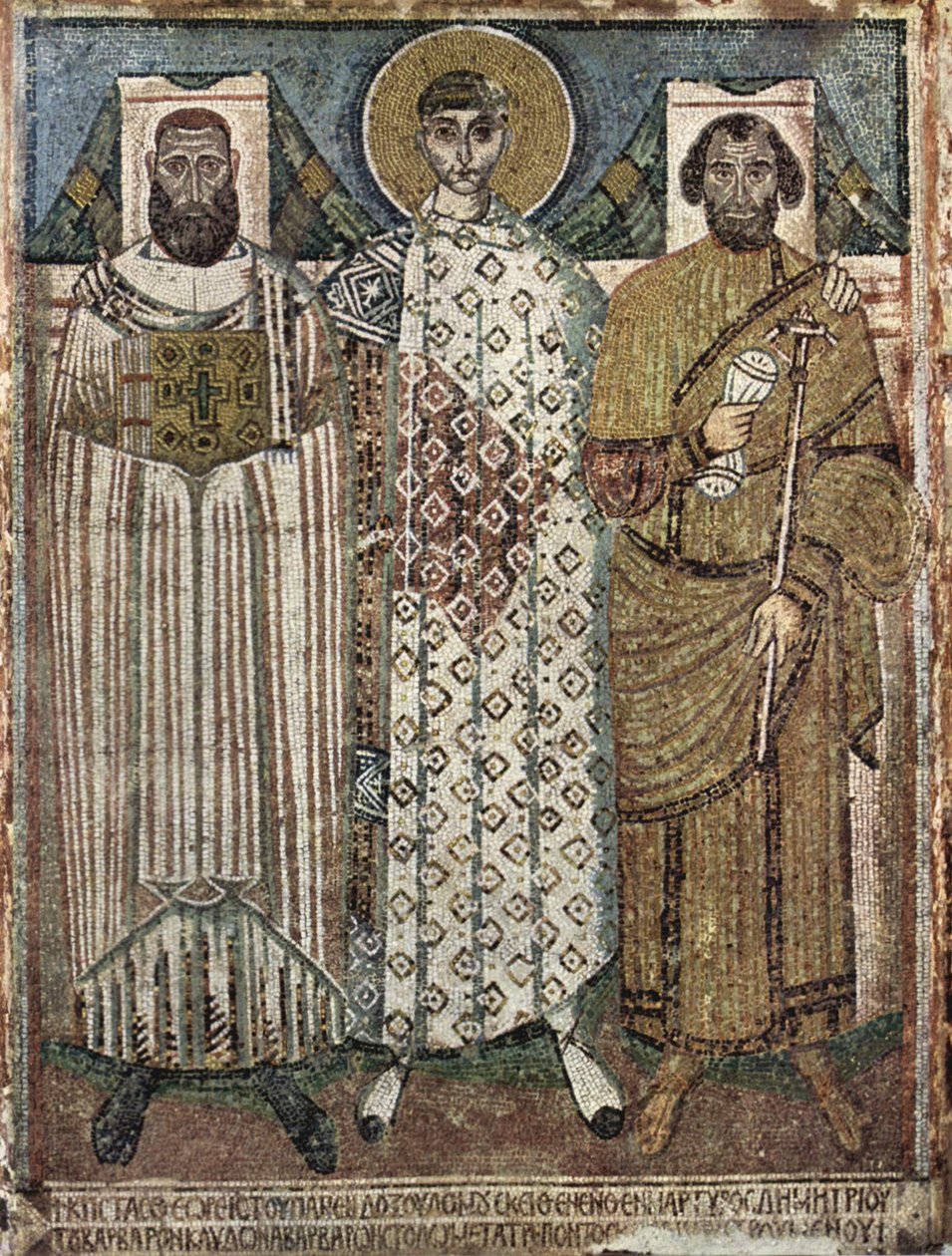 Św. Demetriusz z Salonik z darczyńcami, VI-VII w. autorstwa Master of Hagios Demetrios