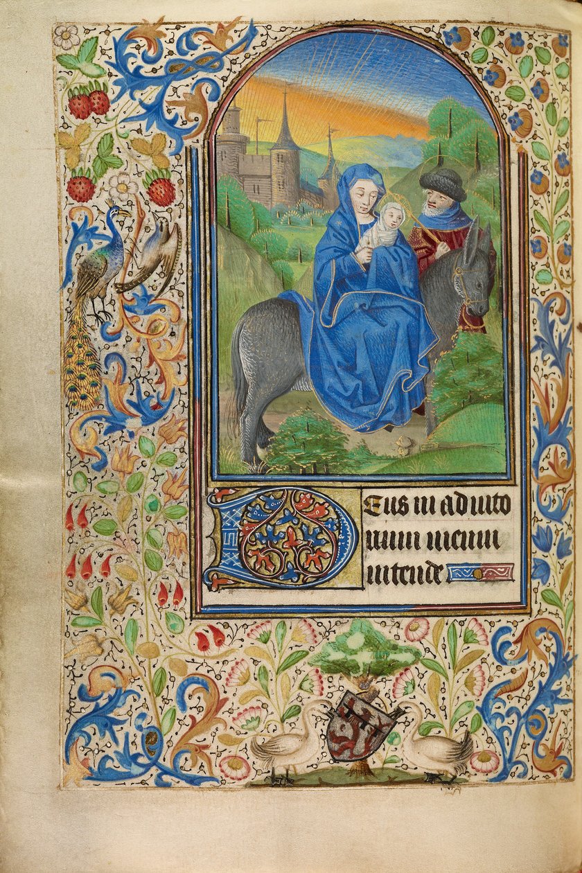 Ucieczka do Egiptu autorstwa Master of Jacques of Luxembourg