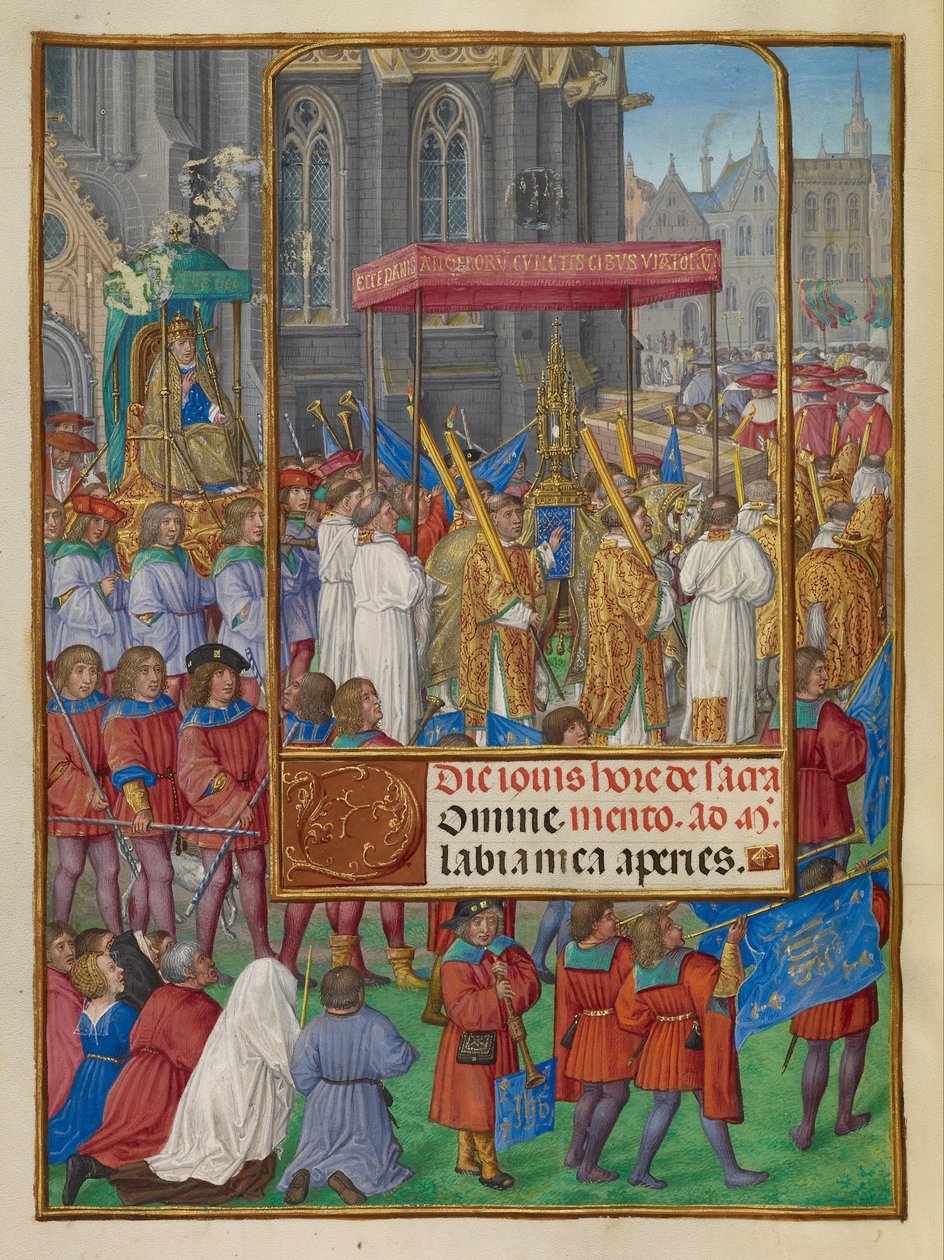 Procesja na Boże Ciało autorstwa Master of James IV of Scotland