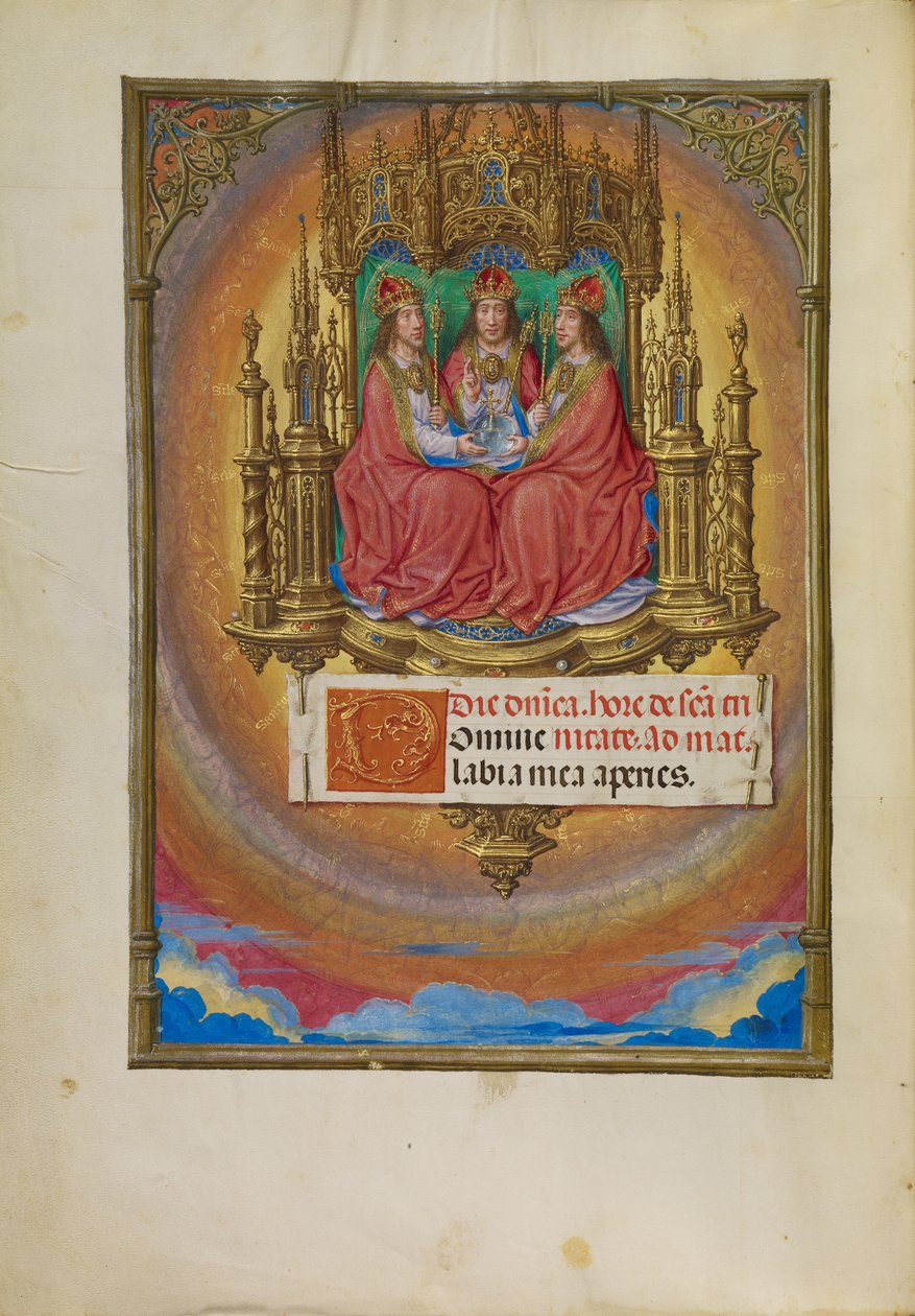 Trójca Święta na tronie autorstwa Master of James IV of Scotland