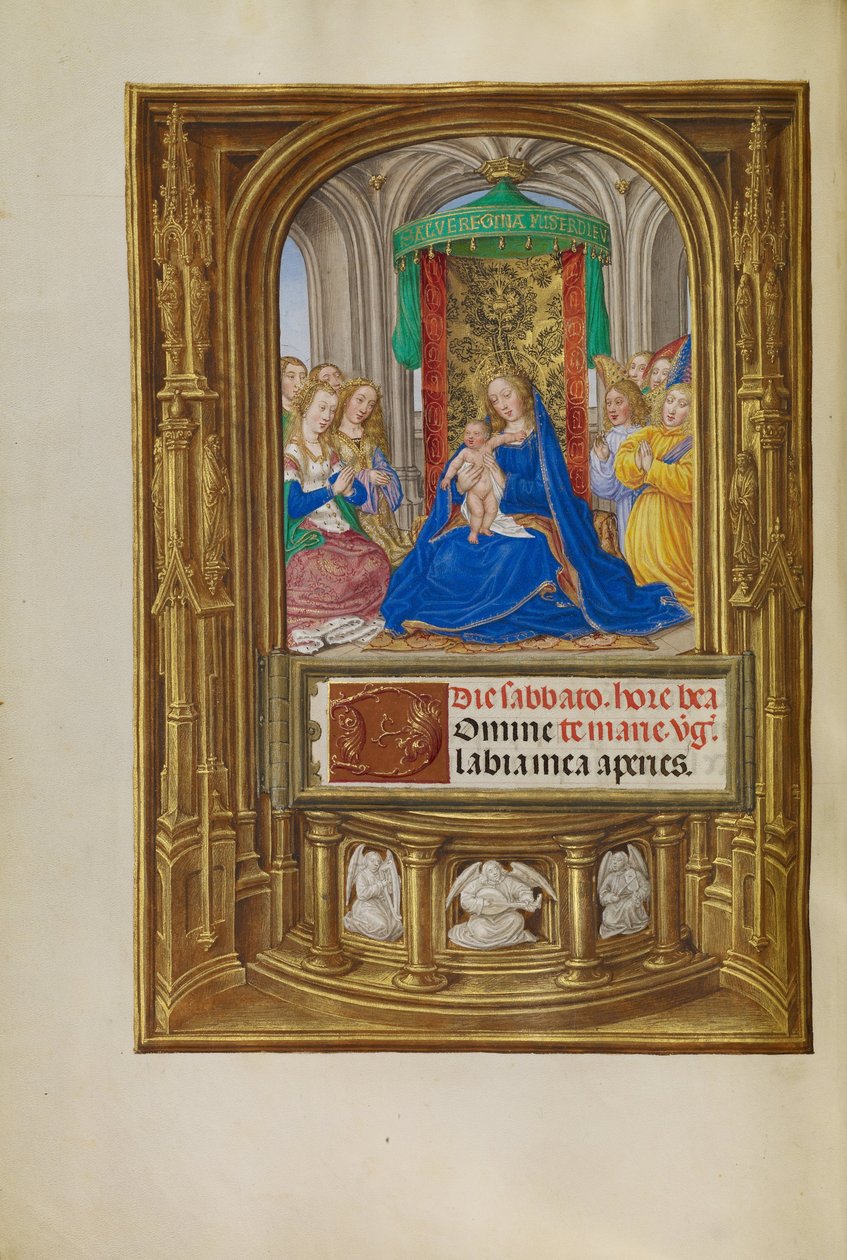 Dziewica i Dziecko na tronie autorstwa Master of James IV of Scotland